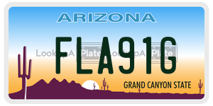 FLA91G license plate in Arizona
