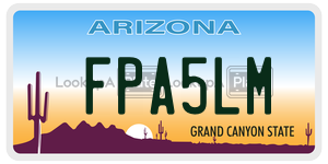 FPA5LM license plate in Arizona