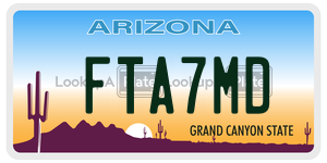 FTA7MD license plate in Arizona