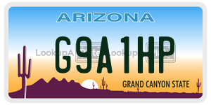 G9A1HP  license plate in AZ