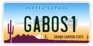 GABOS1  license plate in AZ