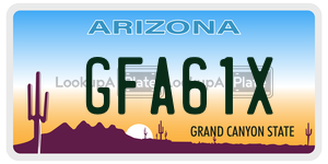 GFA61X  license plate in AZ