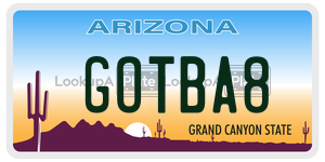 GOTBA8  license plate in AZ