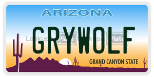 GRYWOLF  license plate in AZ