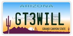GT3WILL  license plate in AZ