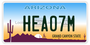 HEA07M  license plate in AZ