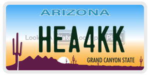 HEA4KK  license plate in AZ