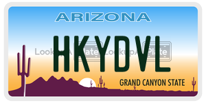 HKYDVL  license plate in AZ