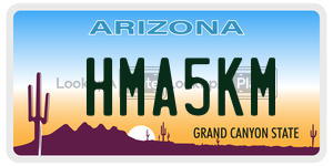 HMA5KM  license plate in AZ