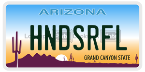HNDSRFL license plate in Arizona