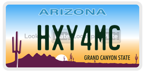 HXY4MC  license plate in AZ