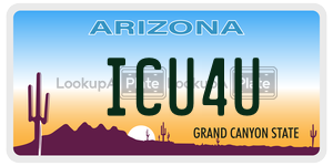 ICU4U  license plate in AZ