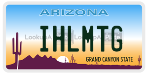 IHLMTG  license plate in AZ