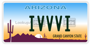IVVVI  license plate in AZ