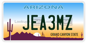 JEA3MZ  license plate in AZ
