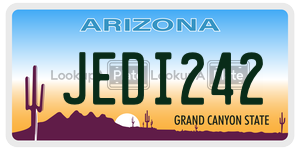 JEDI242  license plate in AZ
