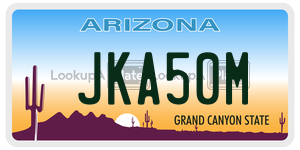 JKA50M  license plate in AZ