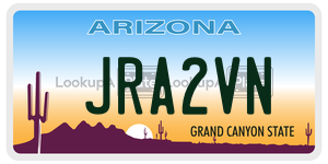 JRA2VN  license plate in AZ