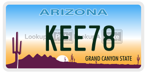 KEE78 license plate in Arizona
