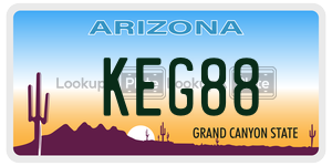 KEG88  license plate in AZ