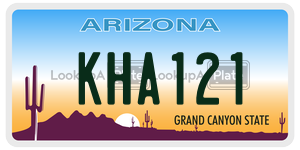 KHA121  license plate in AZ