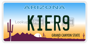 KIER9  license plate in AZ