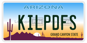 KILPDFS  license plate in AZ