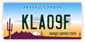 KLA09F  license plate in AZ