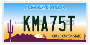 KMA75T license plate in Arizona