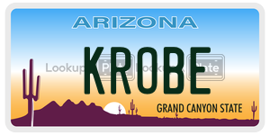 KROBE  license plate in AZ