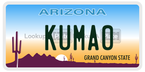 KUMA0  license plate in AZ