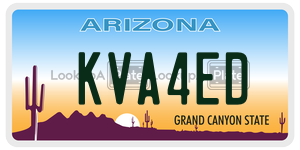 KVA4ED  license plate in AZ
