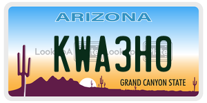 KWA3H0  license plate in AZ