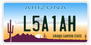 L5A1AH license plate in Arizona