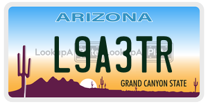 L9A3TR license plate in Arizona