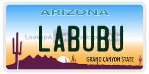 LABUBU license plate in Arizona