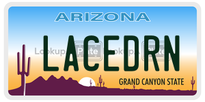 LACEDRN  license plate in AZ