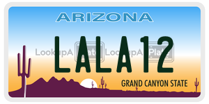 LALA12 license plate in Arizona