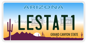 LESTAT1 license plate in Arizona