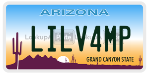 LILV4MP license plate in Arizona