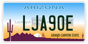 LJA90E  license plate in AZ
