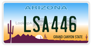 LSA446  license plate in AZ
