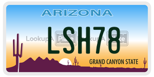 LSH78  license plate in AZ