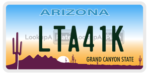 LTA41K license plate in Arizona