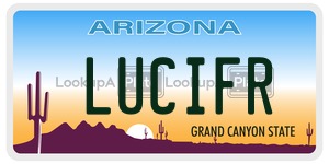 LUCIFR license plate in Arizona
