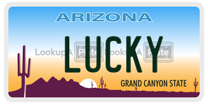 LUCKY license plate in Arizona