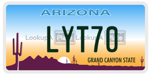 LYT70 license plate in Arizona