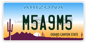 M5A9M5  license plate in AZ
