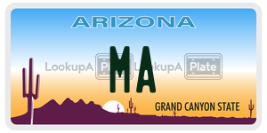 MA license plate in Arizona