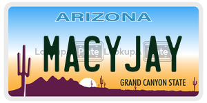 MACYJAY license plate in Arizona